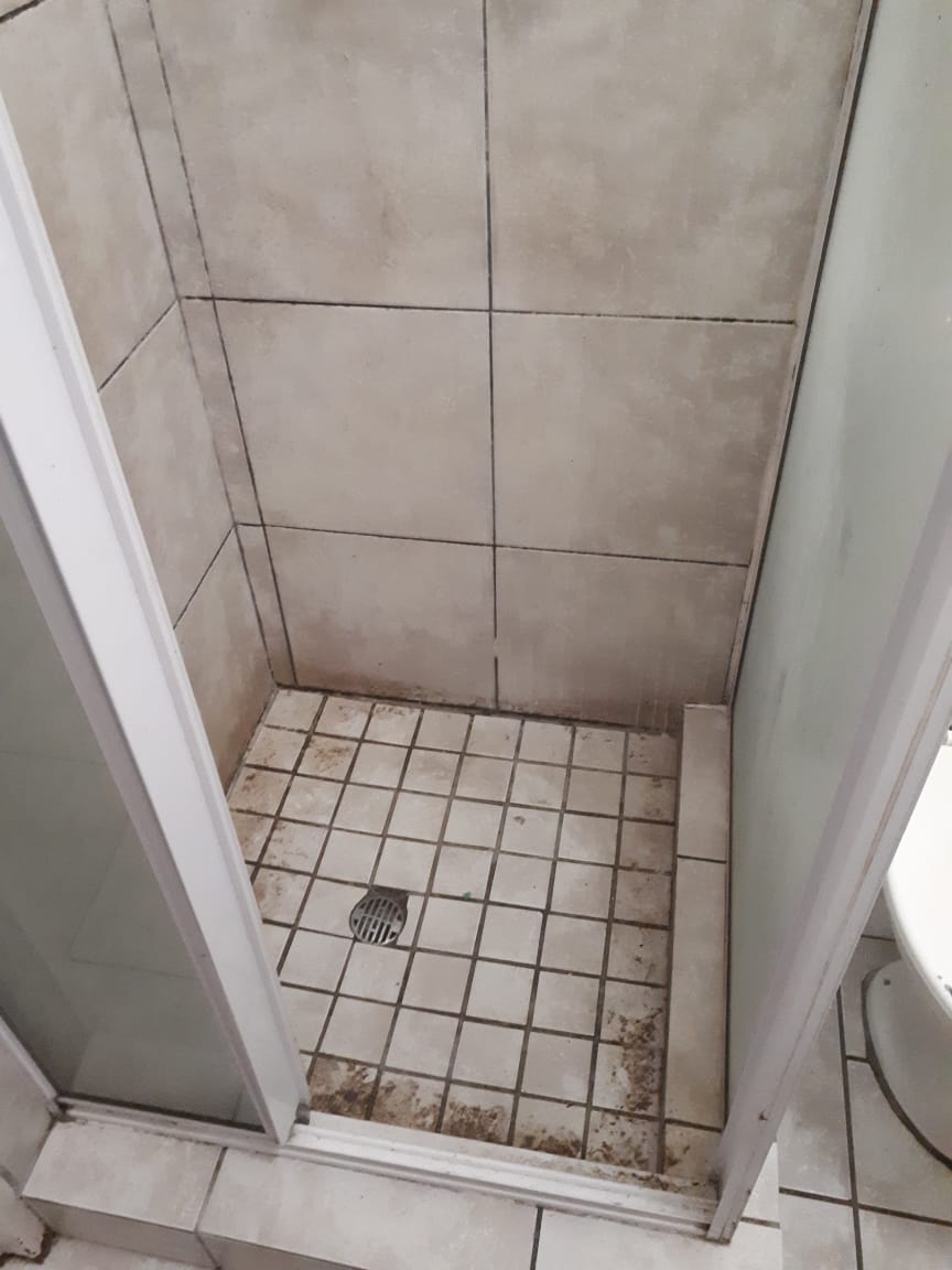 Shower before cleaning